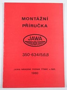 JAWA 350-634/5,6,8 - montážní příručka - 1980