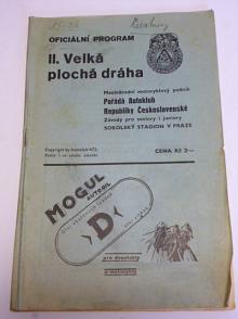 II. Velká plochá dráha - Praha - 1934 - oficiální program