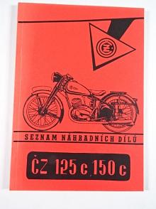 ČZ 125 c, 150 c - seznam náhradních dílů - 1951 - REPRINT