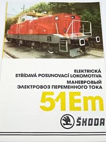 Škoda Plzeň - 51 Em - elektrická střídavá posunovací lokomotiva - prospekt