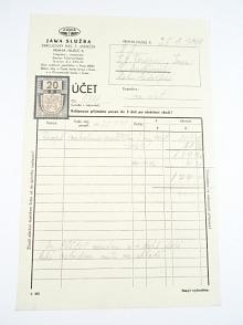 JAWA služba - účet - J. Konopa, České Budějovice - 1941