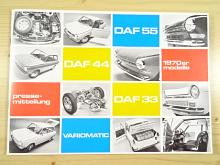DAF 55, 44, 33, Variomatic - 1970er modelle - prospekt