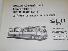 Karosa ŠL 11 1310 - katalog náhradních dílů - 1973 - Motokov