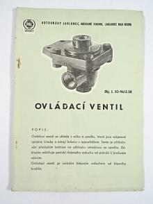 PAL autobrzdy - ovládací ventil - 1962