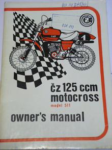 ČZ 125 model 511 motocross - owner's manual - 1978