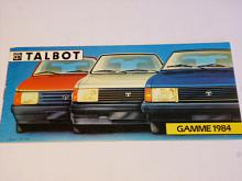 Talbot Gamme 1984 - Samba, Horizon, Solara - prospekt