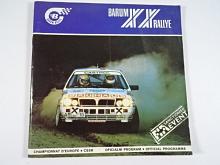 XX. Barum Rallye 1990 - Mistrovství Evropy - Zlín - program + startovní listina
