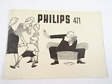 Philips 471 - návod k obsluze + záruční list + tabulka vysílačů - 1938