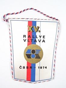 XV. Rallye Vltava ČSSR 1974 - Pošumavský automotoklub Klatovy - vlaječka