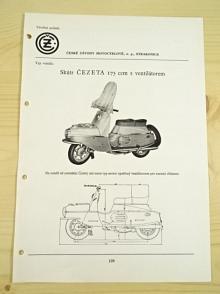 ČZ - skútr Čezeta 175 ccm s ventilátorem - katalogový list - 1960