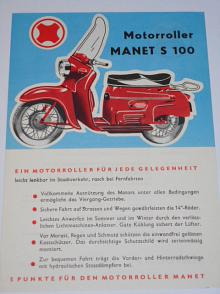 Manet S 100 Motorroller - prospekt - 1959