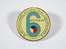 52. International Six Days Trial Czechoslovakia 1977 - odznak - Motokov
