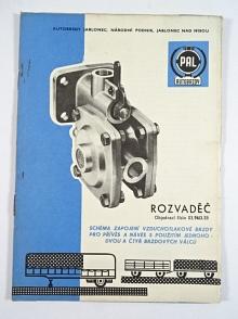 PAL autobrzdy - rozvaděč - popis, montáž, seznam dílů - 1964