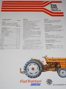 Fiat 540 - special vigneto B - traktor - prospekt