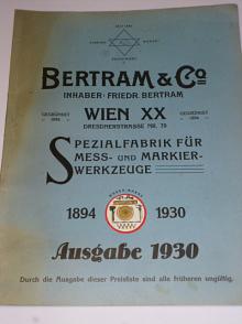 Bertram a Co., Wien - měřící a značící nástroje - 1930