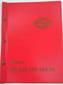 ESO MC 250, 350, 500 - motocross - terénní závodní motocykl - instrukční knížka - seznam náhradních součástí - 1963