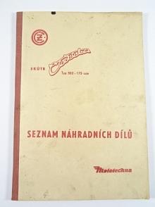 ČZ 175/502/00-01 - skútr Čezeta - seznam náhradních dílů - Mototechna