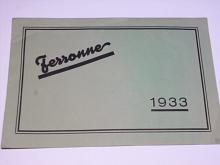 Ferronne 1933 - ceník loutkových vozíků - kočárky - prospekt
