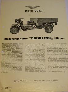 Moto Guzzi - Motofurgoncino Ercolino 192 cc. - prospekt