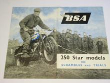 BSA 250 Star models for Scrambles and Trials - prospekt - 1959