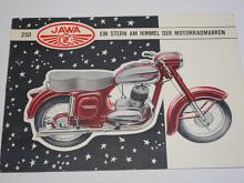 JAWA-ČZ 250 (353) - prospekt - Motokov - 1954 - Ein Stern am Himmel der Motorradmarken