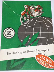 JAWA, ČZ - Ein Jahr grandioser Triumphe - prospekt - Kovo - Scottish Six Days Trial 1949