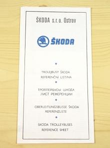 Škoda - trolejbusy Škoda - referenční listina - Škoda s. r. o. Ostrov