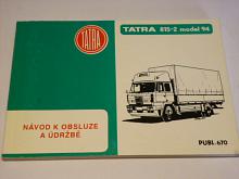 Tatra 815-2 model 94 - návod k obsluze a údržbě - 1994