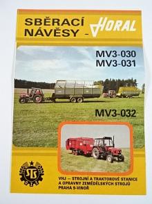 Sběrací návěsy Horal - MV3-030, MV3-031, MV3-032 - prospekt - STS OZS Praha 9 - Vinoř - STS Svitavy - STS Toužim - STS Strakonice
