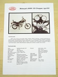 JAWA 125 Chopper, typ 810 - prospekt