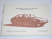 Tatra 613-3 - instructions for attendance and maintenance passenger car - 1986