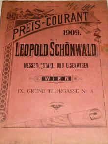 Leopold Schönwald Wien - Messer, Stahl und Eisenwaren - 1909