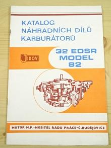 Jikov 32 EDSR model 82 - katalog náhradních dílů karburátorů - Škoda 105, 120, 1203