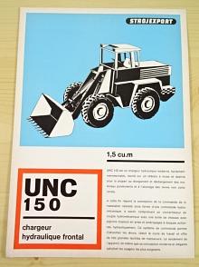 UNC - 150 - chargeur hydraulique frontal - prospekt - Strojexport - 1968