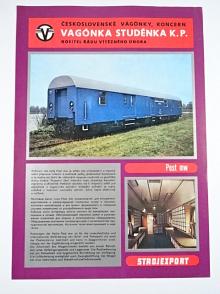 Vagónka Studénka - poštovní vůz řady Post mw - prospekt - Tatra - Strojexport