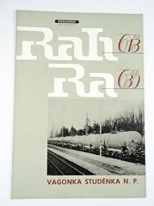 Vagónka Studénka - čtyřnápravové kotlové vozy Ra 630, Rah 613 - prospekt - Strojexport - Tatra