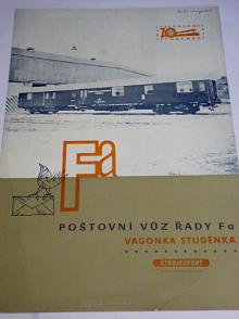 Vagónka Studénka - poštovní vůz řady Fa - prospekt - 1971 - Strojexport, Tatra
