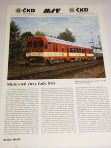 Motorové vozy řady 843 - prospekt - 1995 - otisk z časopisu Dráha?