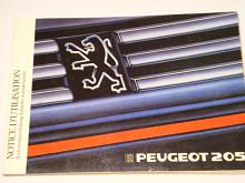 Peugeot 205 - Notice d´utilisation - 1988