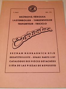 ČZ 175 505 skútrová tříkolka - seznam náhradních dílů - 1963