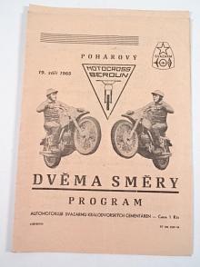 Pohárový motocross Beroun - Dvěma směry - 19. 9. 1965 - program