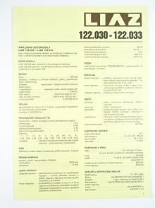Liaz 122.030 - 122.033 - prospekt - Motokov