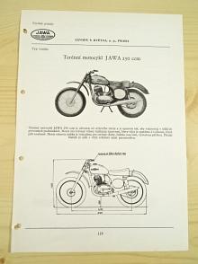 JAWA 250 ccm - terénní motocykl - katalogový list - 1960