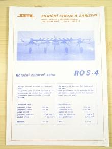 Rotační obraceč sena ROS-4 - prospekt - SSaZ - Silniční stroje a zařízení Nová Paka