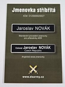 Jmenovka stříbřitá - návod k použití - leták!!!