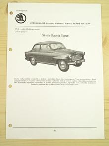 Škoda Octavia Super - katalogový list - 1965