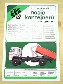 Liaz 151 270 JNK - automobilový nosič kontejnerů - prospekt - STS Okřínek