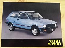 Yugo $3990 - prospekt - 1985 - Yugo America, Inc. USA