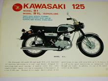 Kawasaki 125 model B1, model B1L Superlube - prospekt