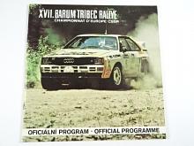 XVII. Barum Tríbeč Rallye - Mistrovství Evropy - 1987 - program